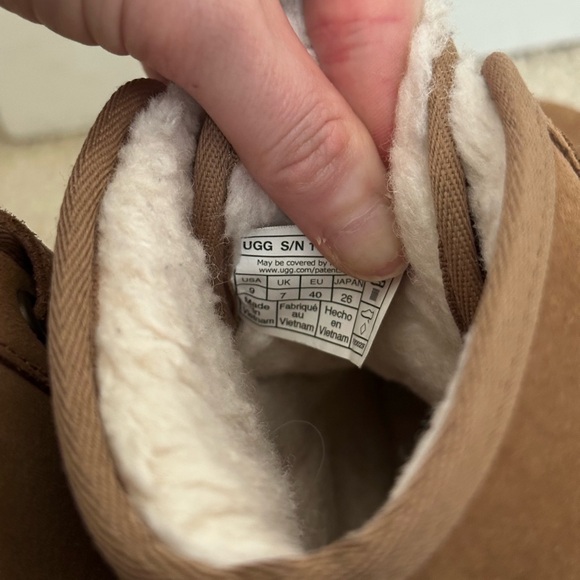 UGG Neumel Platform Double Strap Boots Soft US Womens Size 9 Tan Sold out! - Picture 6 of 13